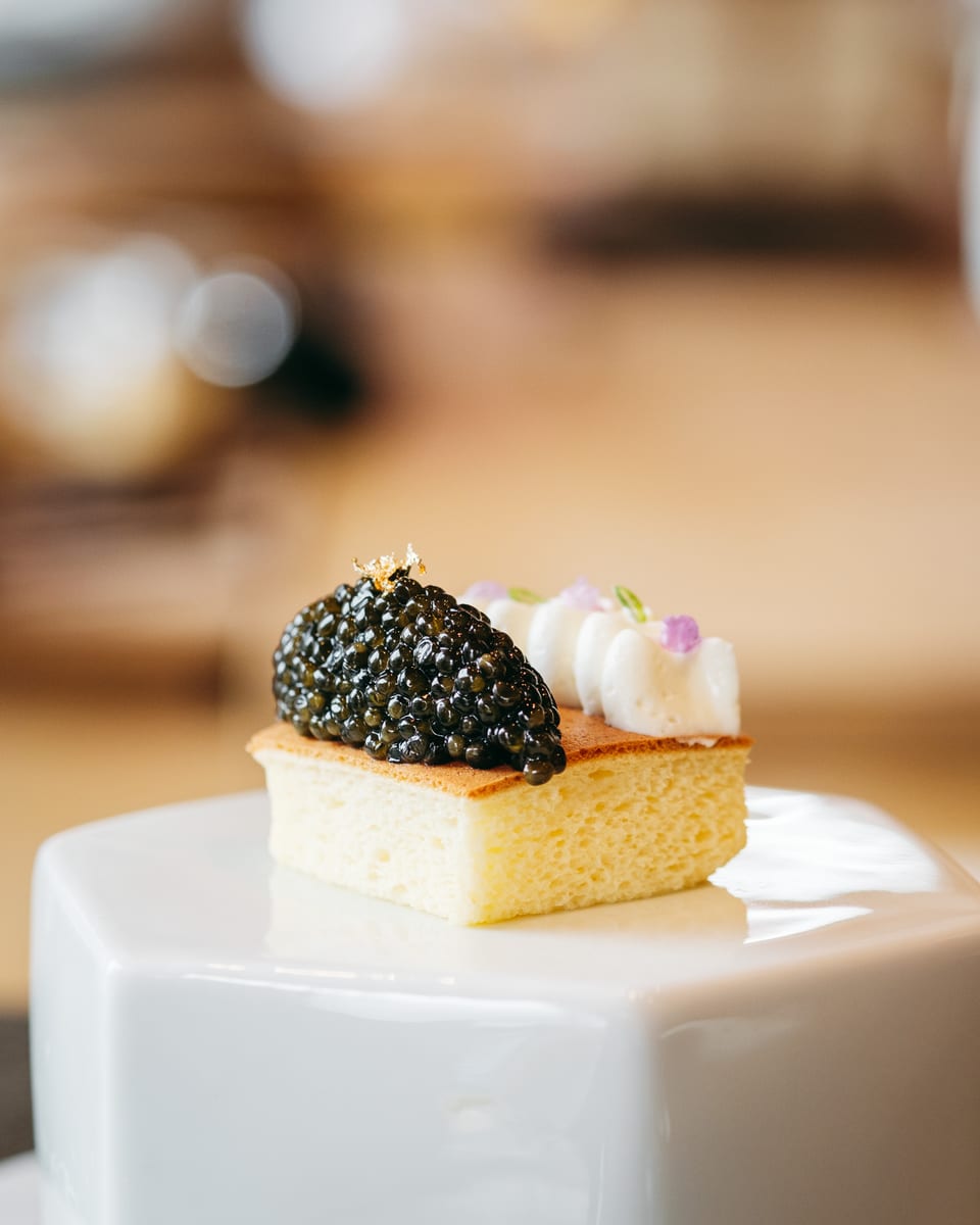 Caviar Ogura at Momiji Omakase
