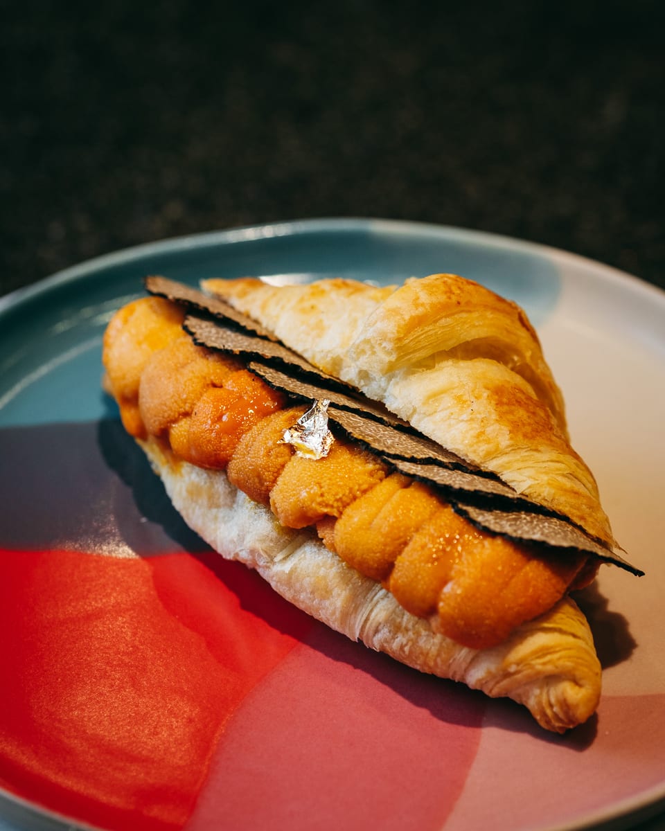 Uni Croissant at Momiji Omakase